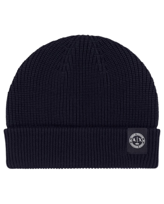 Cappello Armani Exchange Uomo Beanie Hat Deep Navy