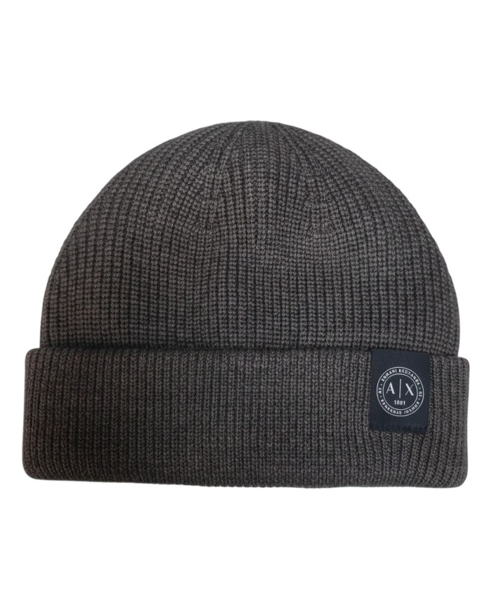 Cappello Armani Exchange Uomo Beanie Hat Beige Melange Brown
