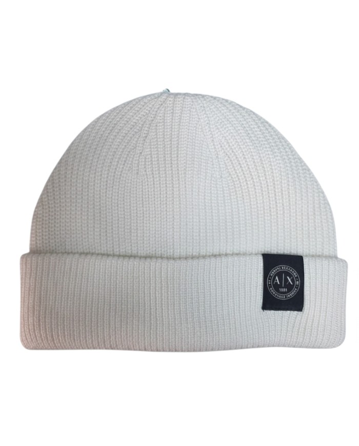 Cappello Armani Exchange Uomo Beanie Hat Vintage Off White
