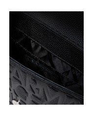 Tracolla Armani Exchange Donna Embossed Logo Leather Black
