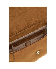 Borsa A Mano Donna Guess Devon Con Tracolla Suede Cognac