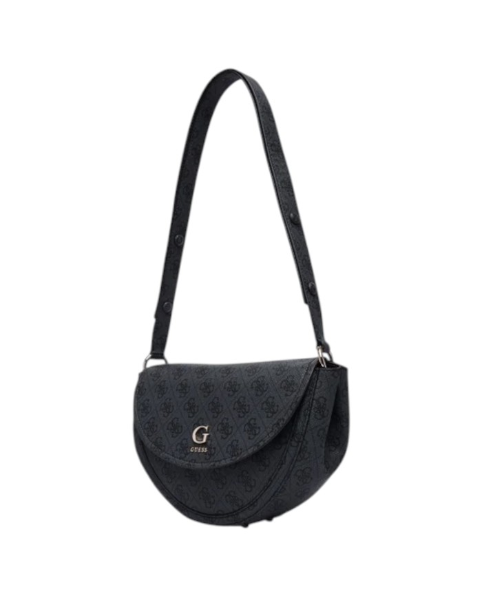 Tracolla Donna Guess Coleen 4 G Logo Leather Coal Black
