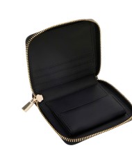 Portafoglio Donna Guess Laurel II Slg 4 G Logo Leather Coal Black