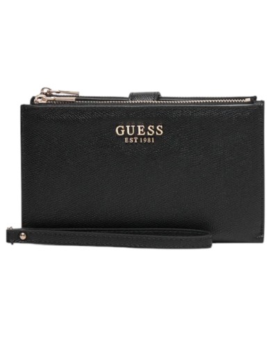 Portafoglio Donna Guess Amorette Slg Saffiano Leather Black
