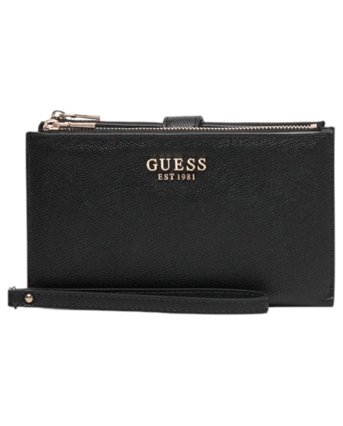 Portafoglio Donna Guess Amorette Slg Saffiano Leather Black