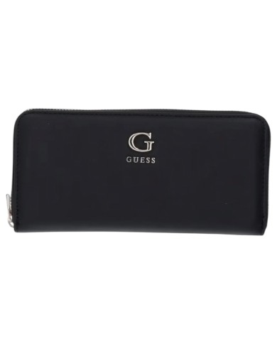 Portafoglio Donna Guess Coleen Slg G Logo Leather Black