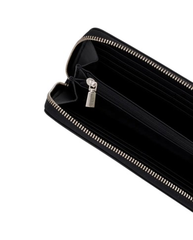Portafoglio Donna Guess Coleen Slg G Logo Leather Black