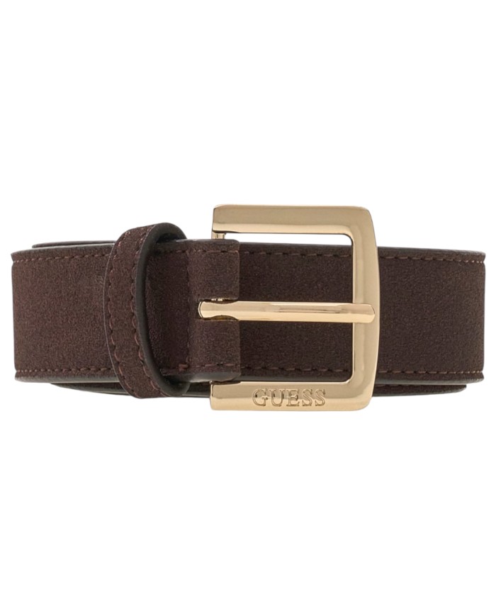 Cintura Donna Guess Ella Suede Espresso Brown