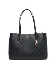 Shopper Donna Guess Noelle 4 G Logo Leather Coal Black