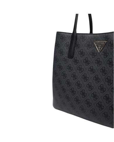 Shopper Donna Guess Noelle 4 G Logo Leather Coal Black