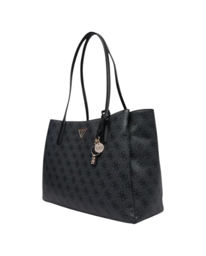 Shopper Donna Guess Noelle 4 G Logo Leather Coal Black