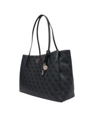 Shopper Donna Guess Noelle 4 G Logo Leather Coal Black
