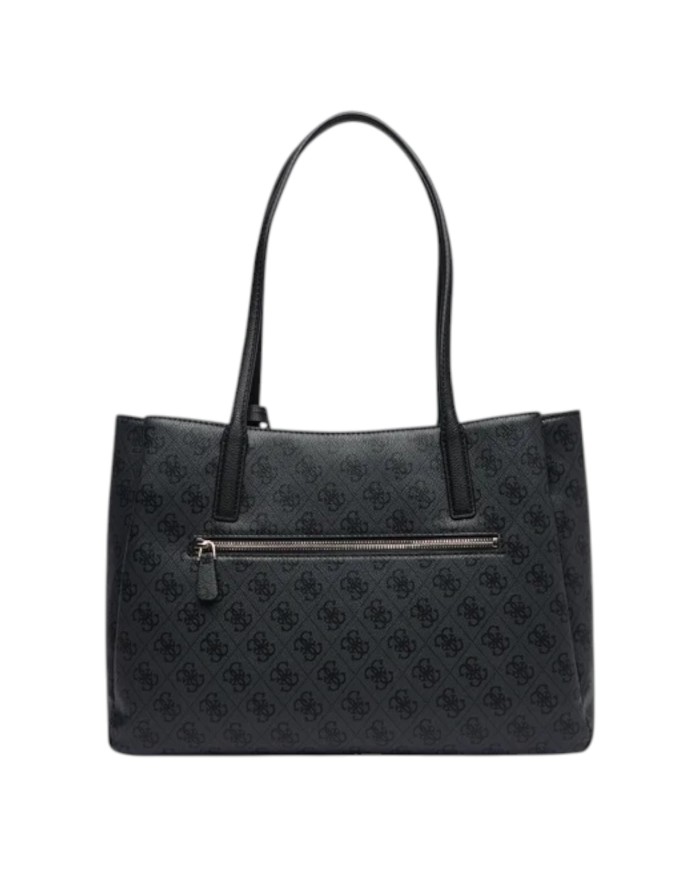 Shopper Donna Guess Noelle 4 G Logo Leather Coal Black
