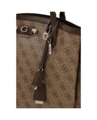 Shopper Donna Guess Lindsey 4 G Logo Leather Latte Beige