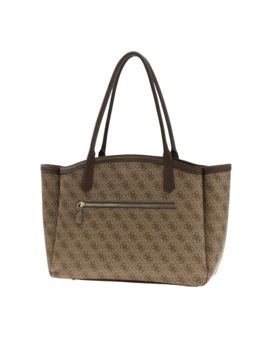 Shopper Donna Guess Lindsey 4 G Logo Leather Latte Beige