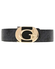 Cintura Donna Guess Coleen 4 G Logo Reversibile Leather Black Coal