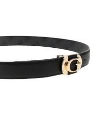Cintura Donna Guess Coleen 4 G Logo Reversibile Leather Black Coal