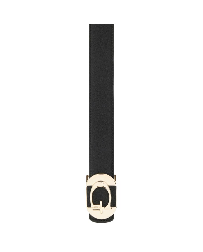 Cintura Donna Guess Coleen 4 G Logo Reversibile Leather Black Coal
