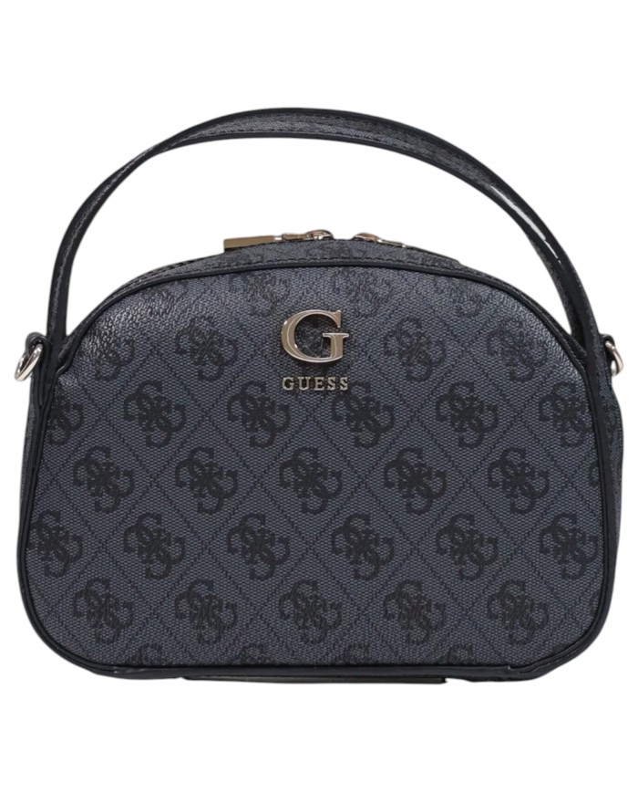 Tracolla Guess Donna Coleen 4 G Logo Leather Coal Black
