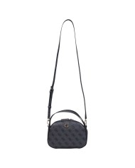 Tracolla Guess Donna Coleen 4 G Logo Leather Coal Black