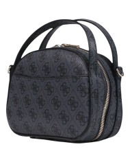Tracolla Guess Donna Coleen 4 G Logo Leather Coal Black