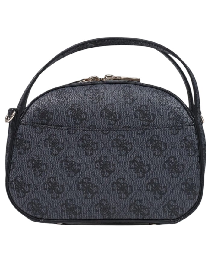 Tracolla Guess Donna Coleen 4 G Logo Leather Coal Black