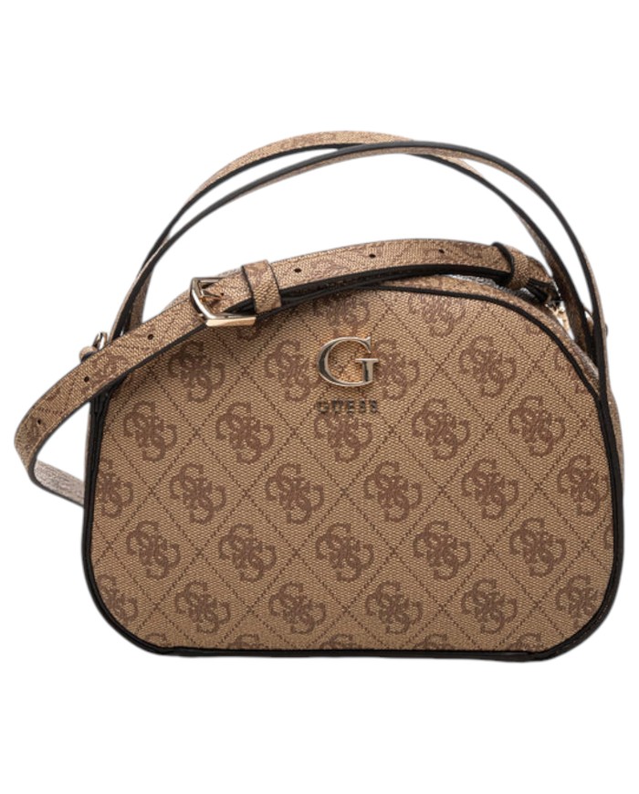 Tracolla Guess Donna Coleen 4 G Logo Leather Latte Beige