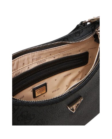 Tracolla Donna Guess Noelle II 4G Logo Leather Coal Black