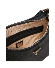 Tracolla Donna Guess Noelle II 4G Logo Leather Coal Black