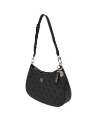 Tracolla Donna Guess Noelle II 4G Logo Leather Coal Black