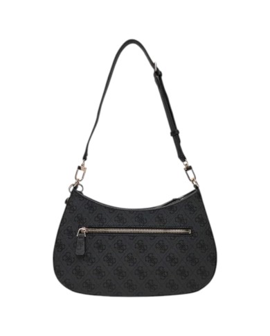 Tracolla Donna Guess Noelle II 4G Logo Leather Coal Black
