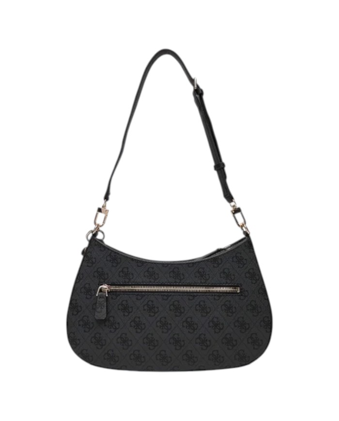 Tracolla Donna Guess Noelle II 4G Logo Leather Coal Black