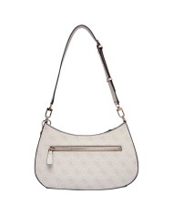 Tracolla Donna Guess Noelle II 4G Logo Leather Bone White