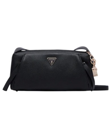 Tracolla Donna Guess Devon Mini Leather Black