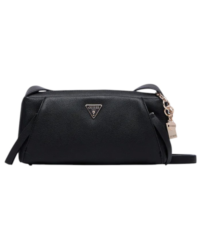 Tracolla Donna Guess Devon Mini Leather Black