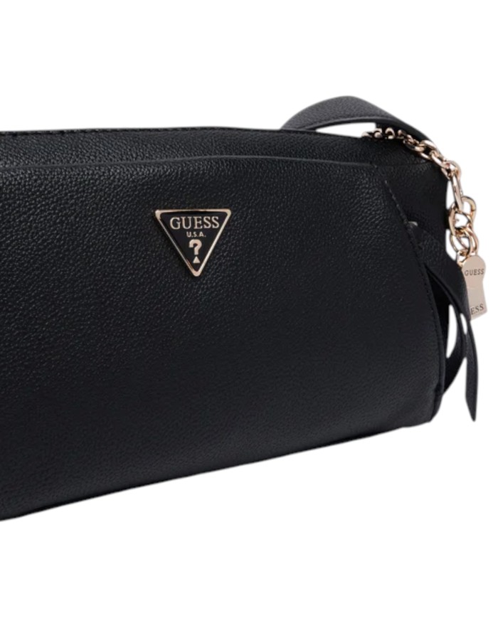 Tracolla Donna Guess Devon Mini Leather Black