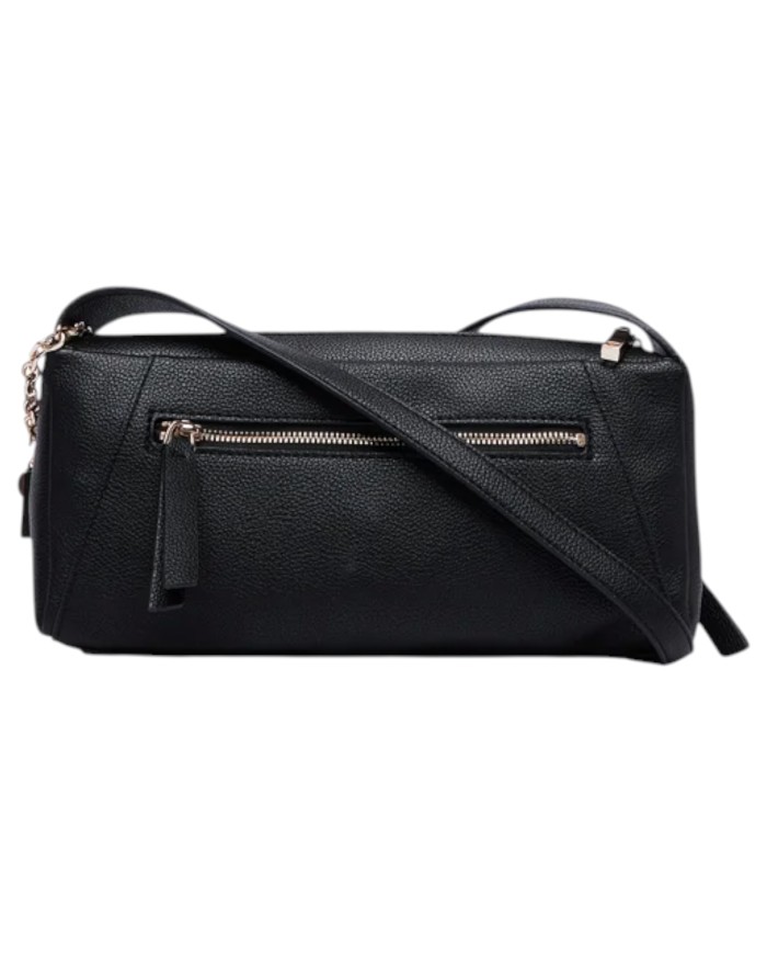 Tracolla Donna Guess Devon Mini Leather Black