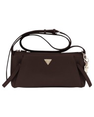 Tracolla Donna Guess Devon Mini Leather Brown