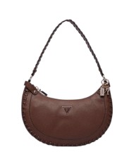 Borsetta Donna Guess Hobo Petra Leather Chocolate Brown