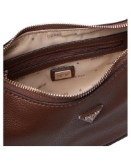 Borsetta Donna Guess Hobo Petra Leather Chocolate Brown