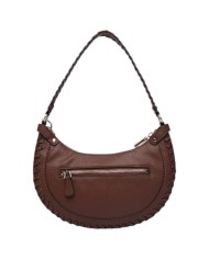 Borsetta Donna Guess Hobo Petra Leather Chocolate Brown