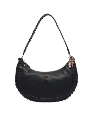 Borsetta Donna Guess Hobo Petra Leather Black