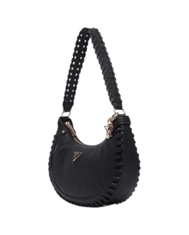 Borsetta Donna Guess Hobo Petra Leather Black
