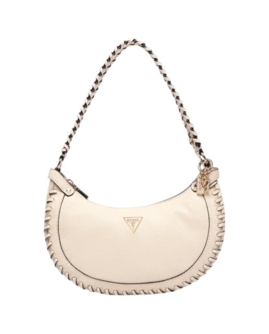 Borsetta Donna Guess Hobo Petra Leather Bone White Cream