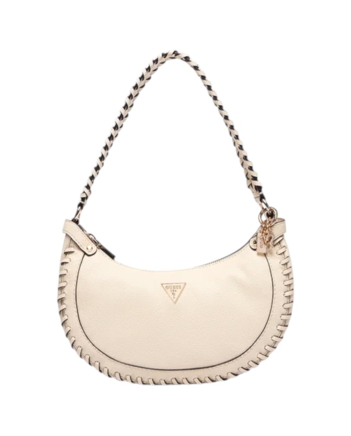 Borsetta Donna Guess Hobo Petra Leather Bone White Cream