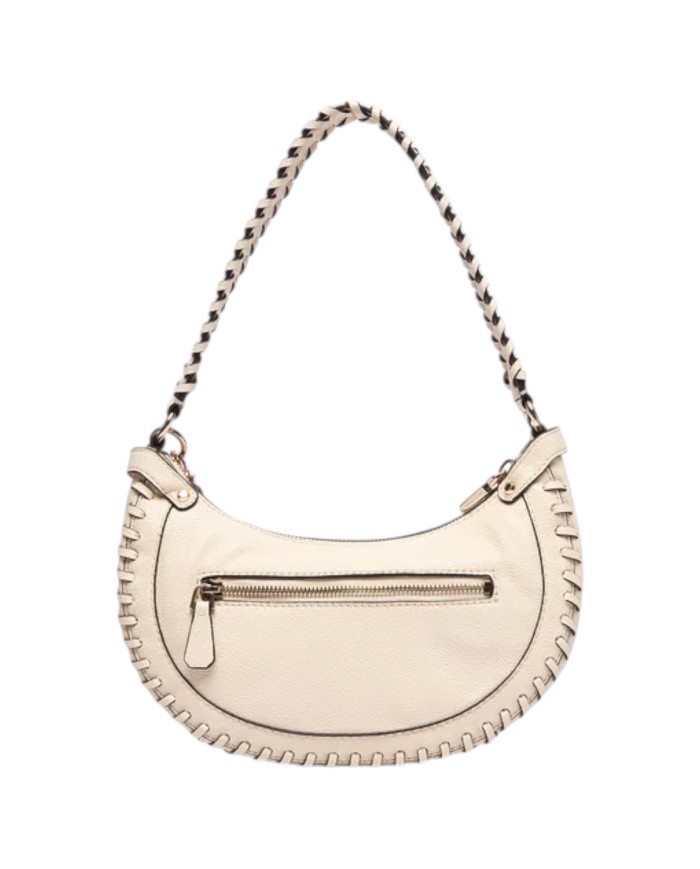 Borsetta Donna Guess Hobo Petra Leather Bone White Cream