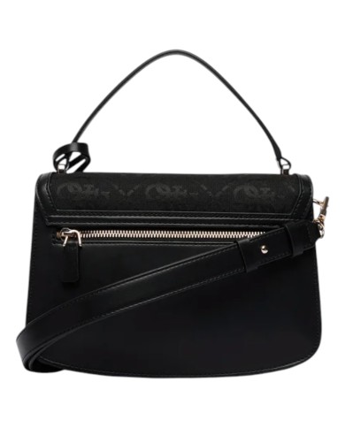 Tracolla Donna Guess Audrey 4 G Maxi Logo Leather Black