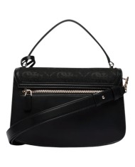 Tracolla Donna Guess Audrey 4 G Maxi Logo Leather Black