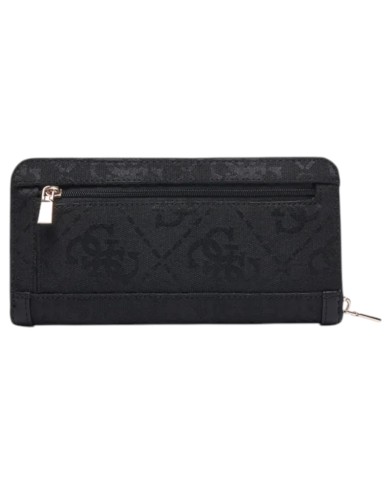 Portafoglio Donna Guess Audrey Logo Slg 4 G Logo Leather Black