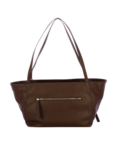 Shopper Donna Guess Devon Triangle Logo Leather Brown